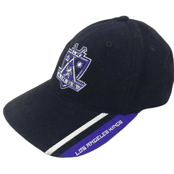 Vintage Bauer Sports Specialties NHL Los Angeles Kings Strapback Hat Cap Black